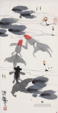 Peces del estanque Wu Zuoren Pinturas al óleo